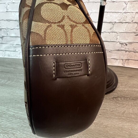 Coach 6363 Soho Hampton Signature Buckle Flap Baguette Shoulder Bag Brown - Picture 6 of 7